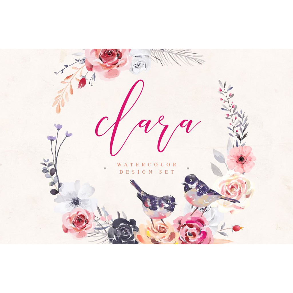 Clara Watercolor Design Set - JPEG Ultra HD