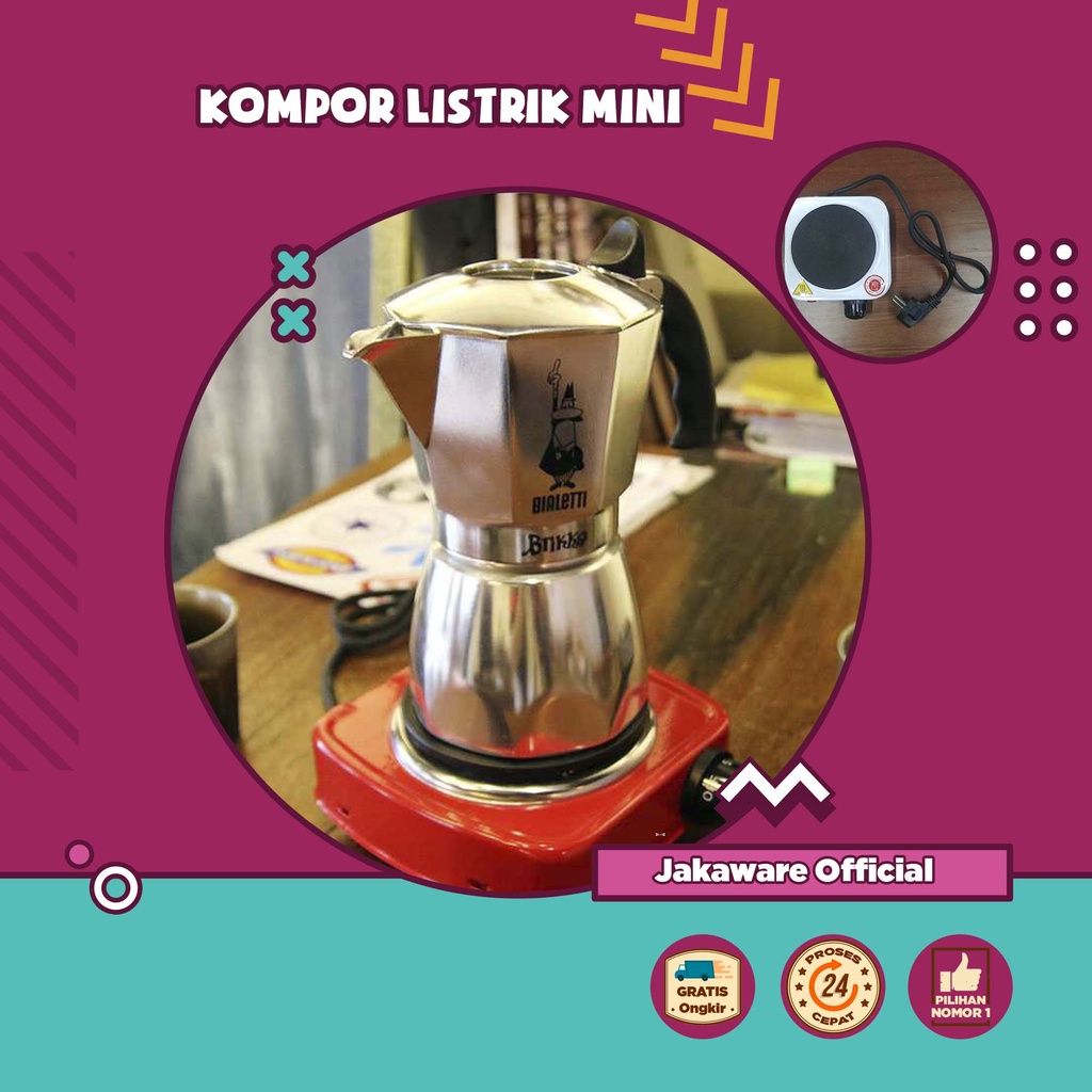 KOMPOR LISTRIK MINI HOT PLATE COOKING 500W PORTABLE ELEKTRIK POT SEDUH PORTABEL DAPUR MASAK 1 TUNGKU