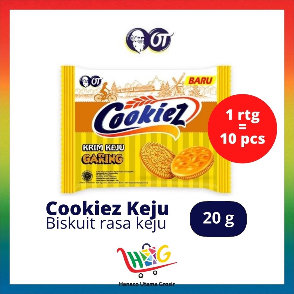 Cookiez Garing Krim Vanila / Cookies Keju / Cokelat 20 x 20g [ 1 PAK ]