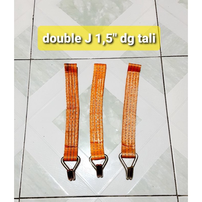 double J hook / cantolan untuk rachet tie down tali krek trek belt