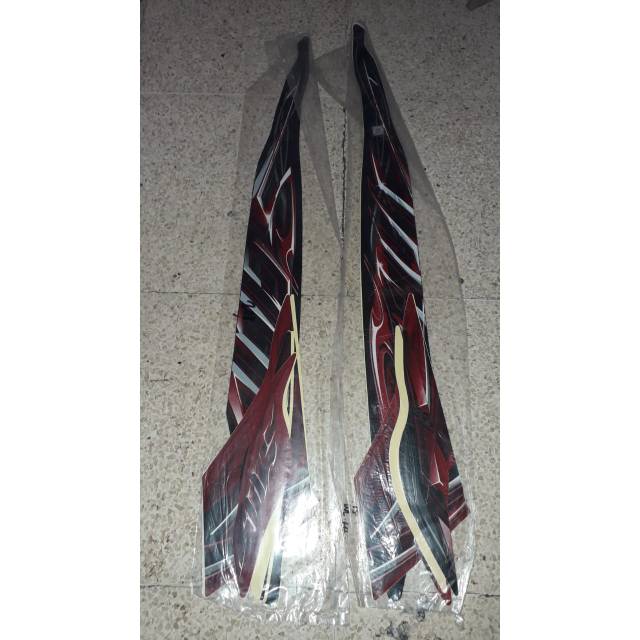 Striping sticker lis standar yamaha mio soul 2012 merah hitam