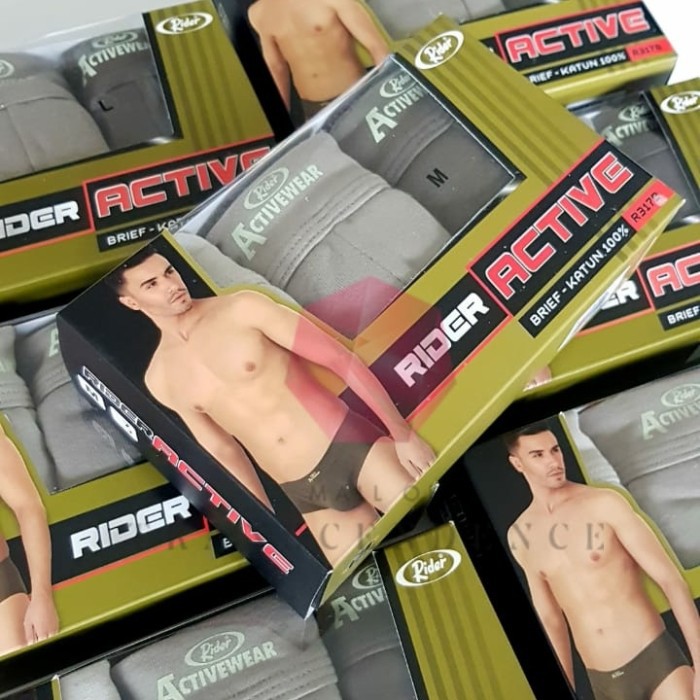 Celana Dalam Pria - RIDER R 317 B  Active / Underwear Brief - 1 Box isi 3 pc