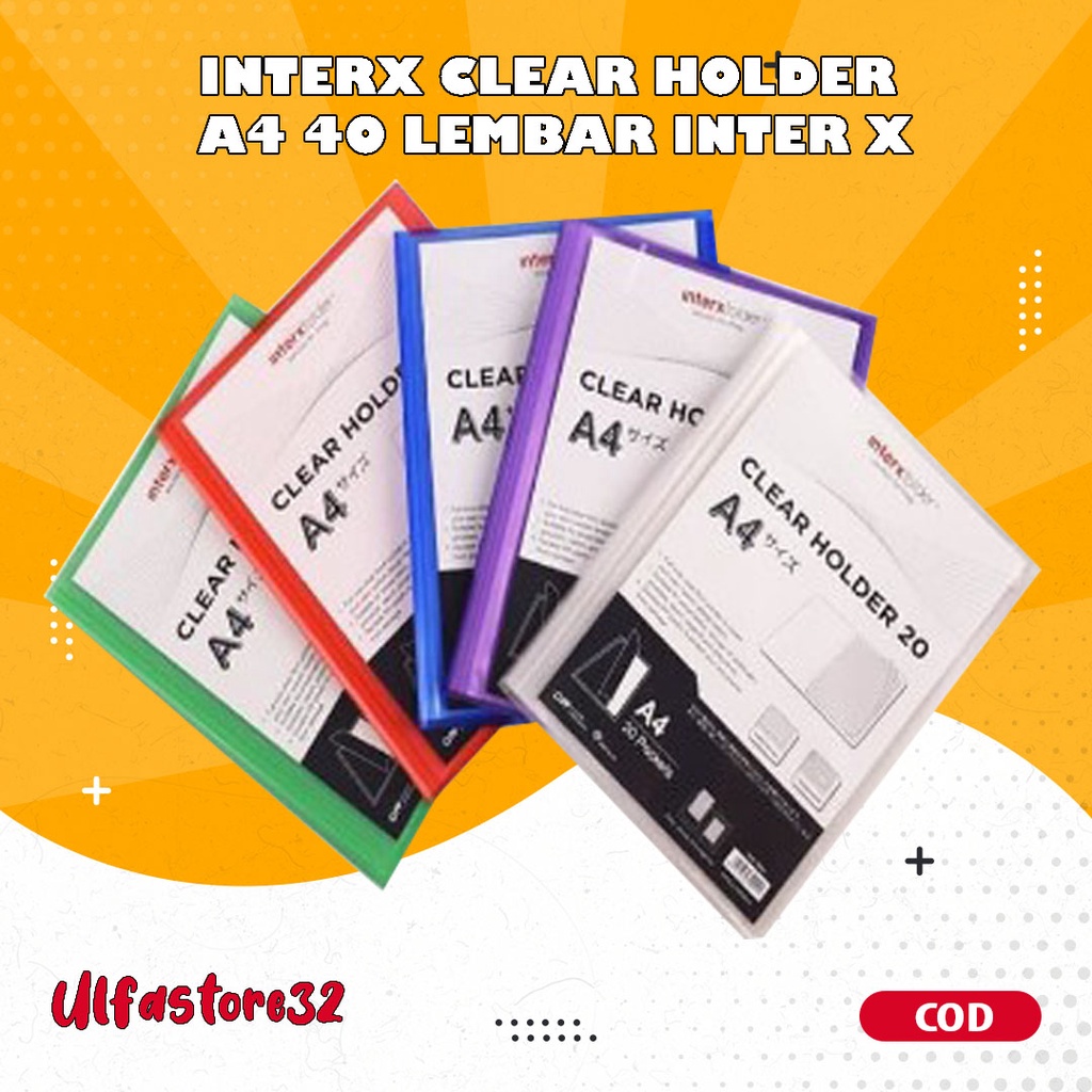 

INTERX CLEAR HOLDER A4 40 LEMBAR INTER X