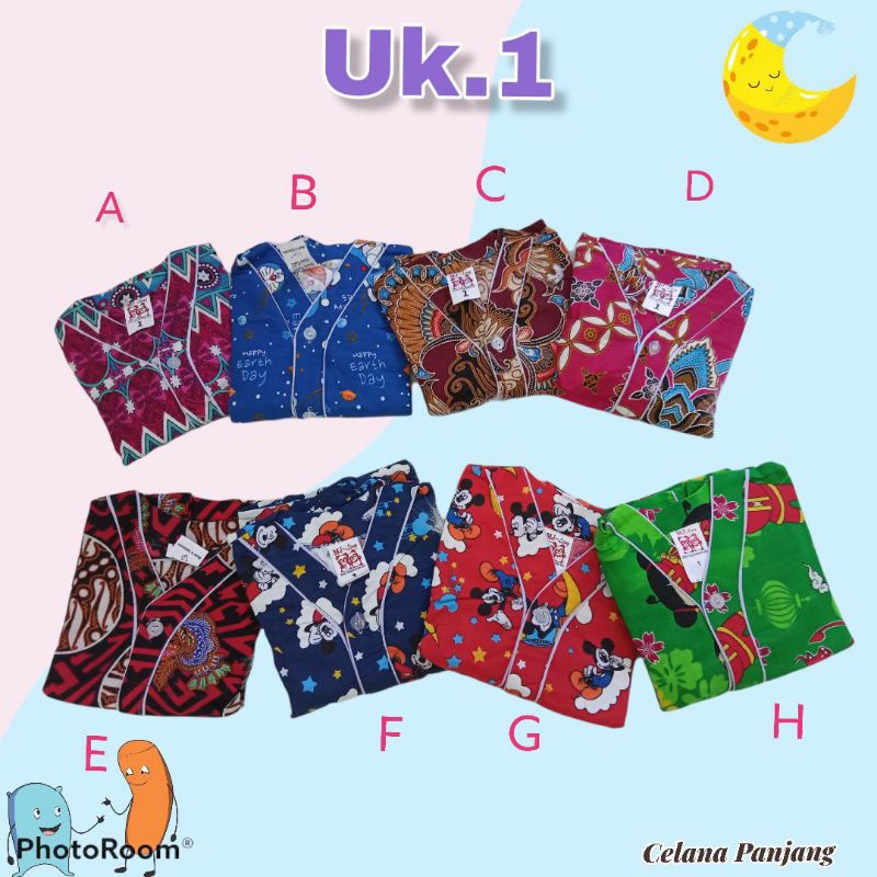 Piyama Bayi new born batik bagan / baju tidur baby / piyama bayi lucu / baju tidur bayi