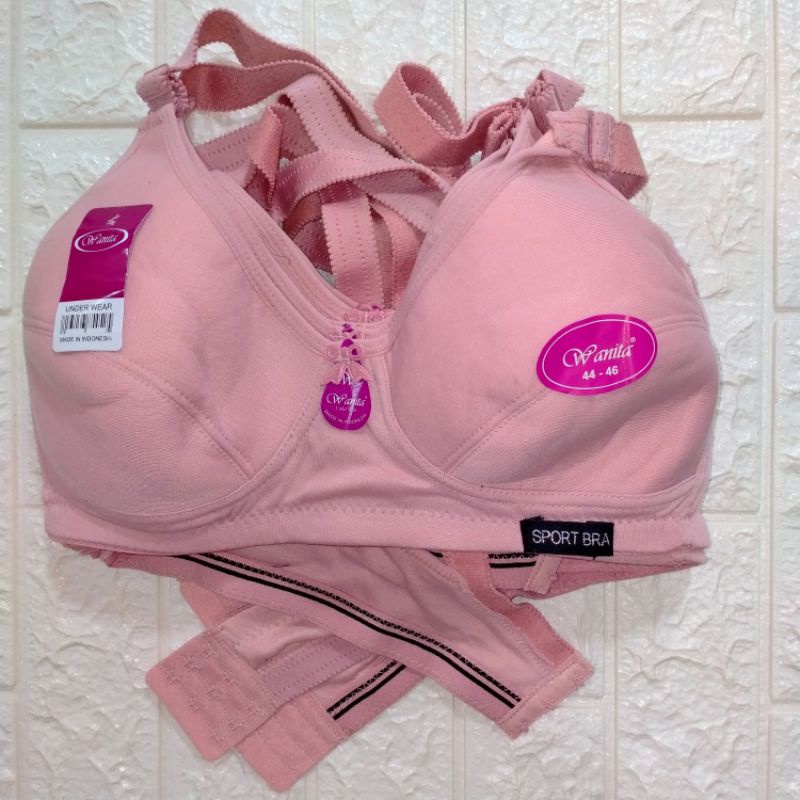 BRA  SPORT BRA SUPER JUMBO WANITA YUNITA LIE 40 42 44 46 || BH SPORT BRA TANPA BUSA KAIT 3 JUMBO ABG