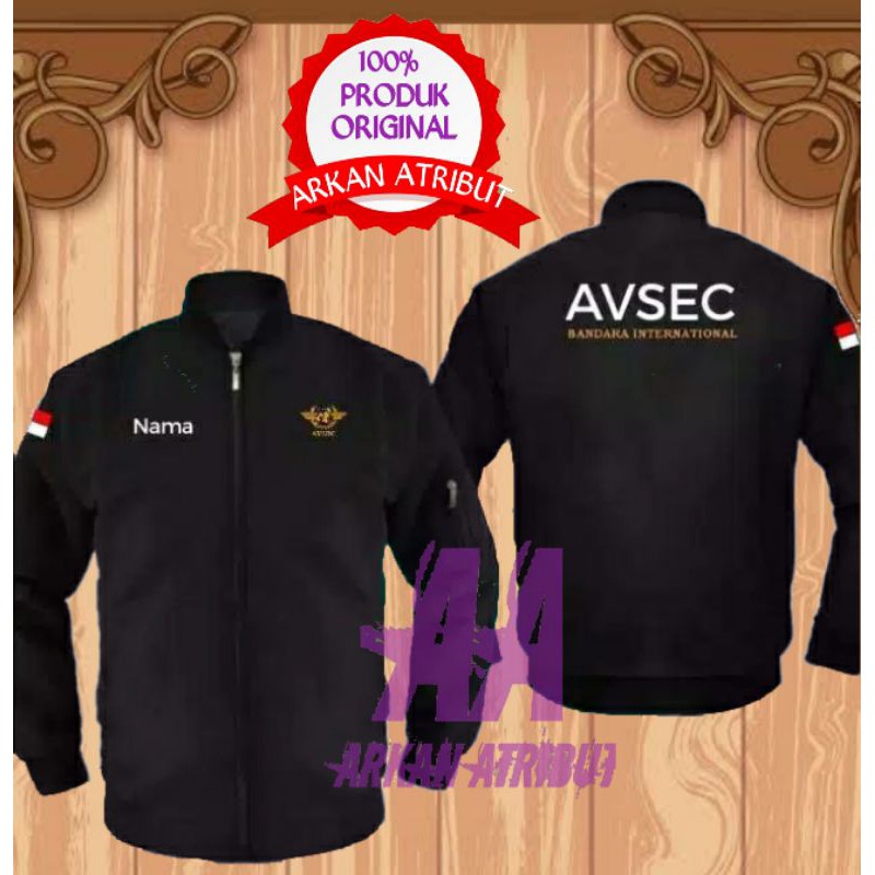 JAKET BOMBER AVSEC BANDARA INTERNASIONAL TASLAN ANTI AIR
