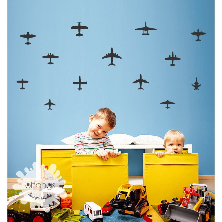 Jual Stiker Dinding Wall Stiker Stiker Kamar Anak Gambar Peswat Tempur