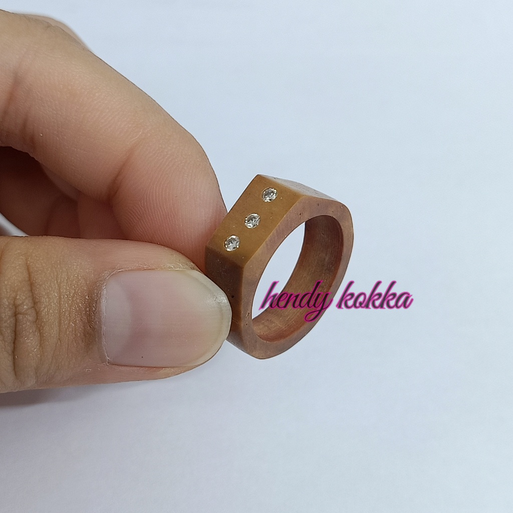 cincin kokka kaukah kaokah plat mata 3 coklat