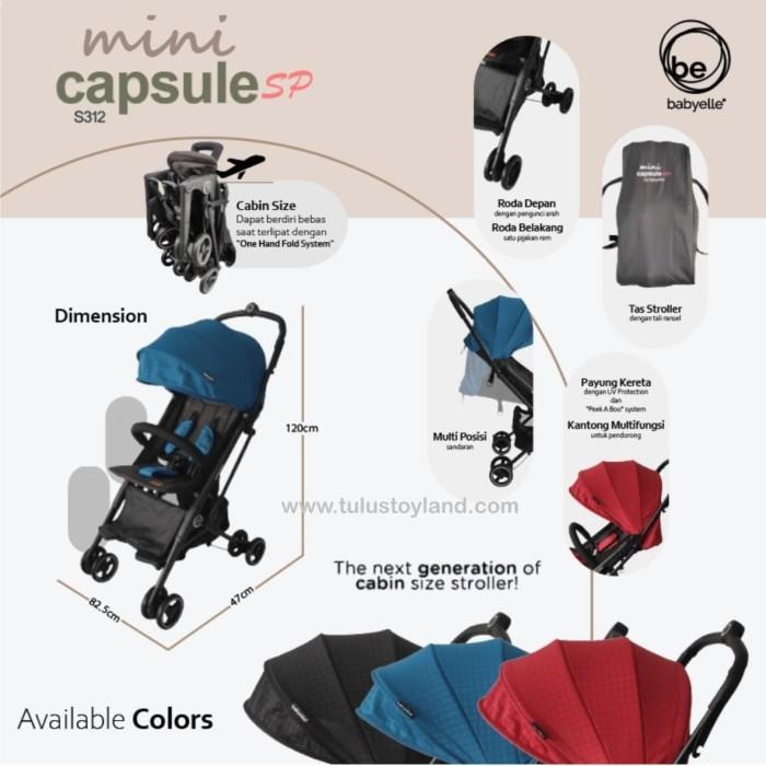 Babyelle Mini Capsule PLUS Stroller Travel Baby Elle Cabin Size