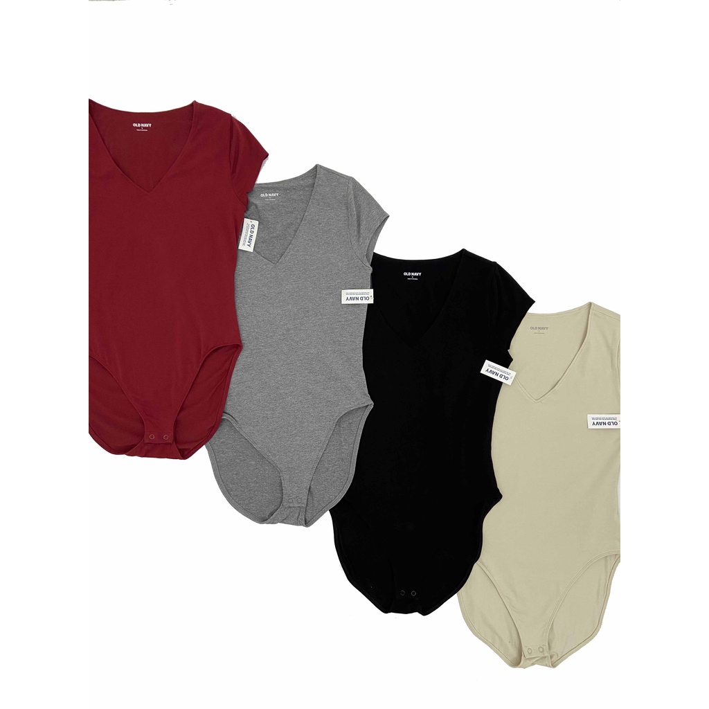 Old Navy Bodysuit Short Sleeve V-Neck for Women | Kaos Polos V-neck Lengan Pendek Wanita