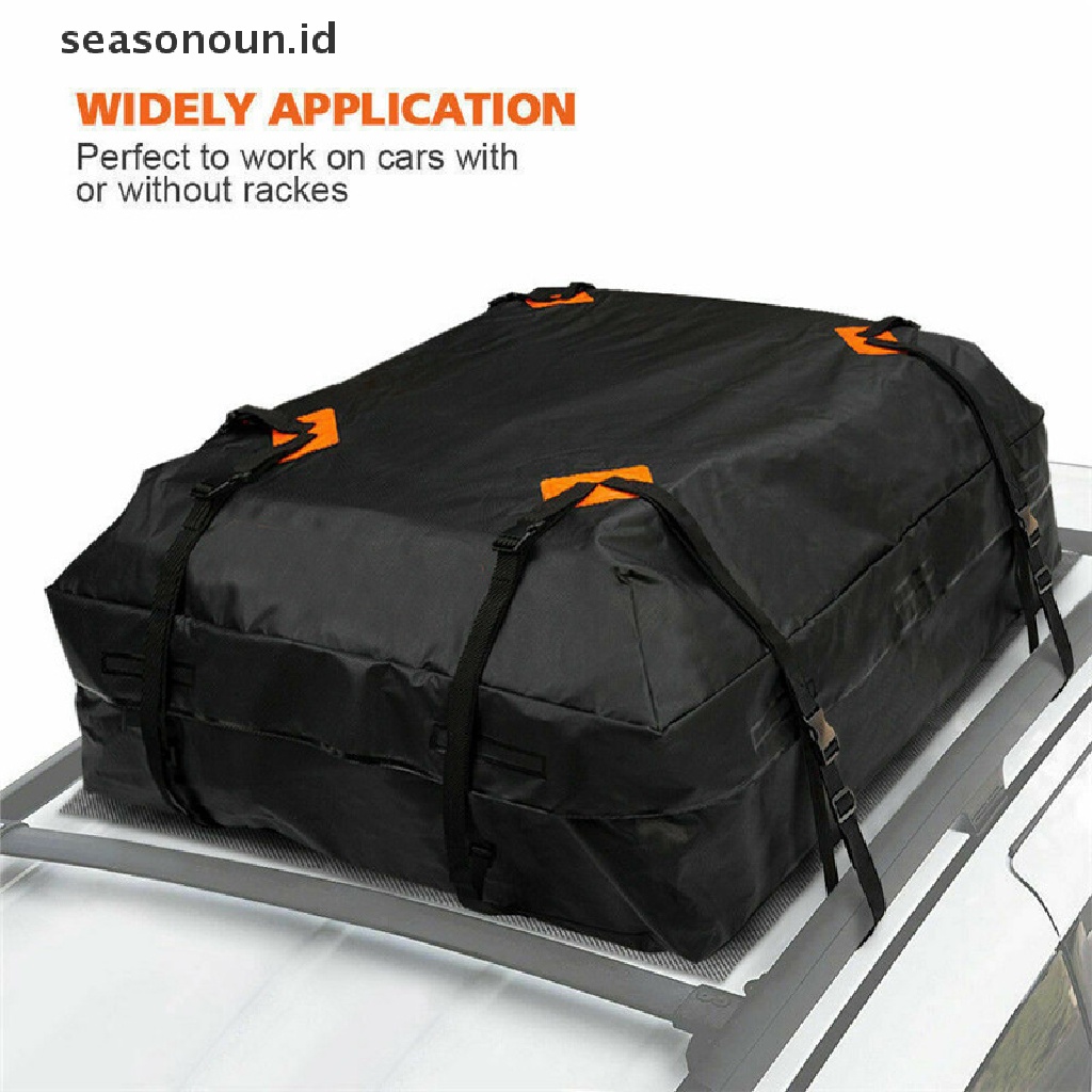 【seasonoun】 Waterproof Car Roof Top Rack Carrier Cargo Bag Luggage Storage Bag Travel New ID