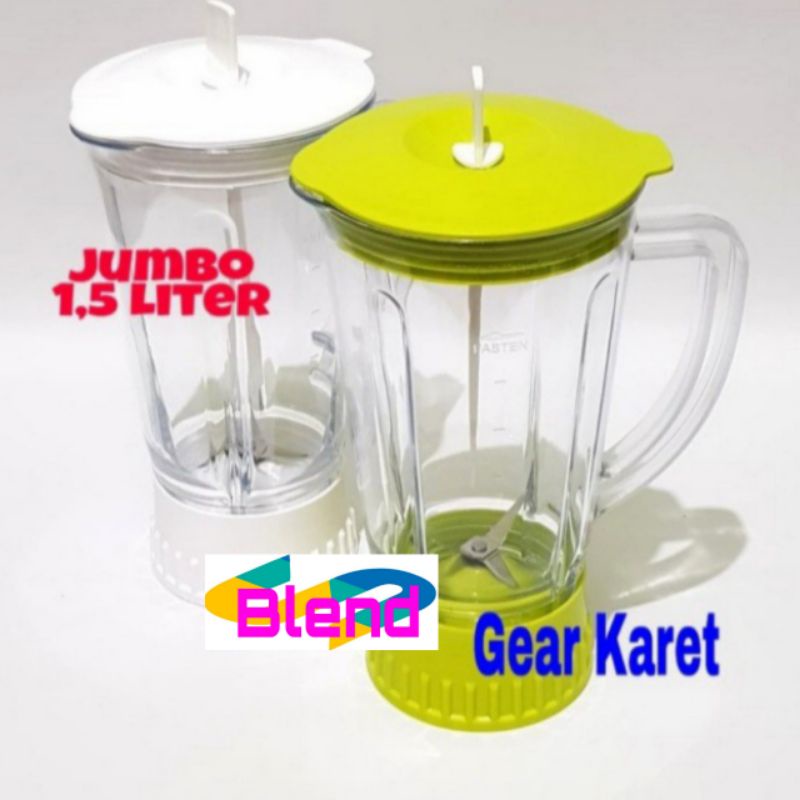 Gelas Blender SET JUMBO Model Miyako Lama Gear Karet National 1,5 Ltr