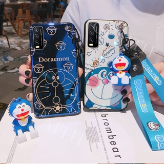 HP DORAEMON Case Dengan Tali Leher Dan Boneka Kartun