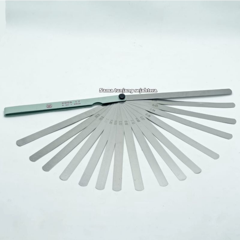 PULLER GAUGE 8" X 17 BLADES 0.02 - 1.00 MM / FEELER GAUGE / SETELAN KLEP