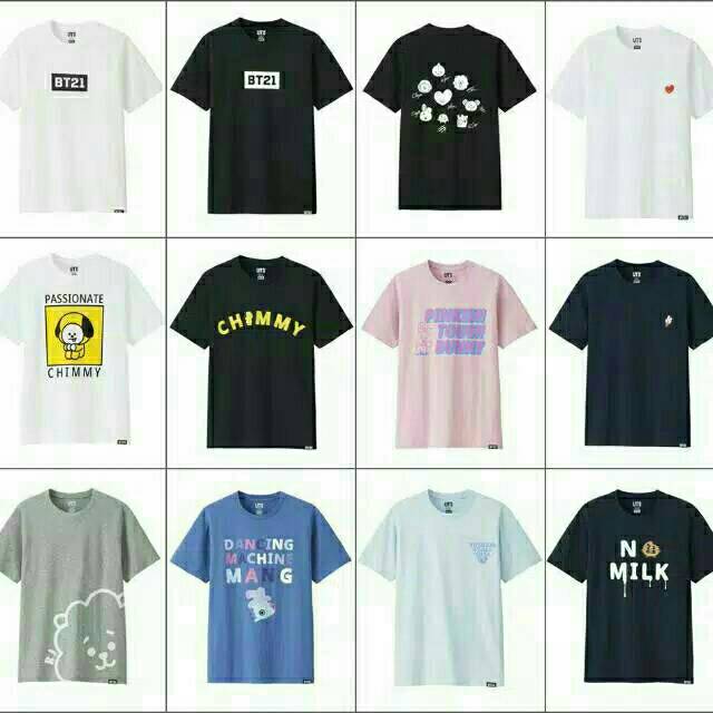 Baju Uniqlo X Bt21 BAJUKU Baju Uniqlo X Bt21 BAJUKU
