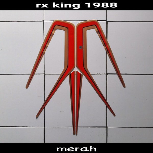 Stiker Motor Rx King 1988 merah