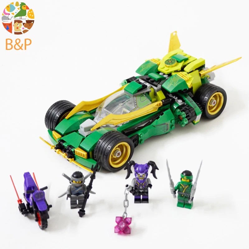 Mainan Lego 70641 618pcs  Ninja Series The Nightcrawler Car Model Building DIY Block Brick Toys For