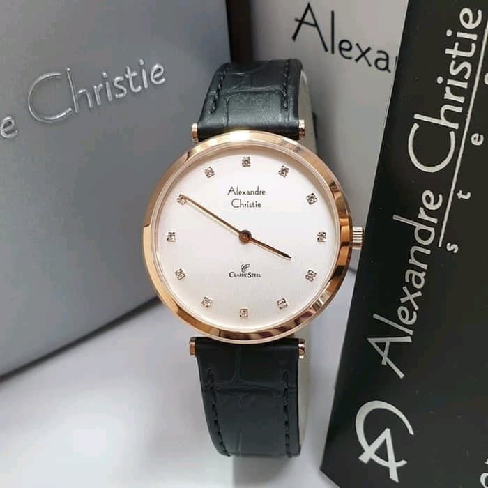 JAM TANGAN WANITA ALEXANDRE CHRISTIE AC 8540 LEATHER ORIGINAL GARANSI RESMI 1 TAHUN