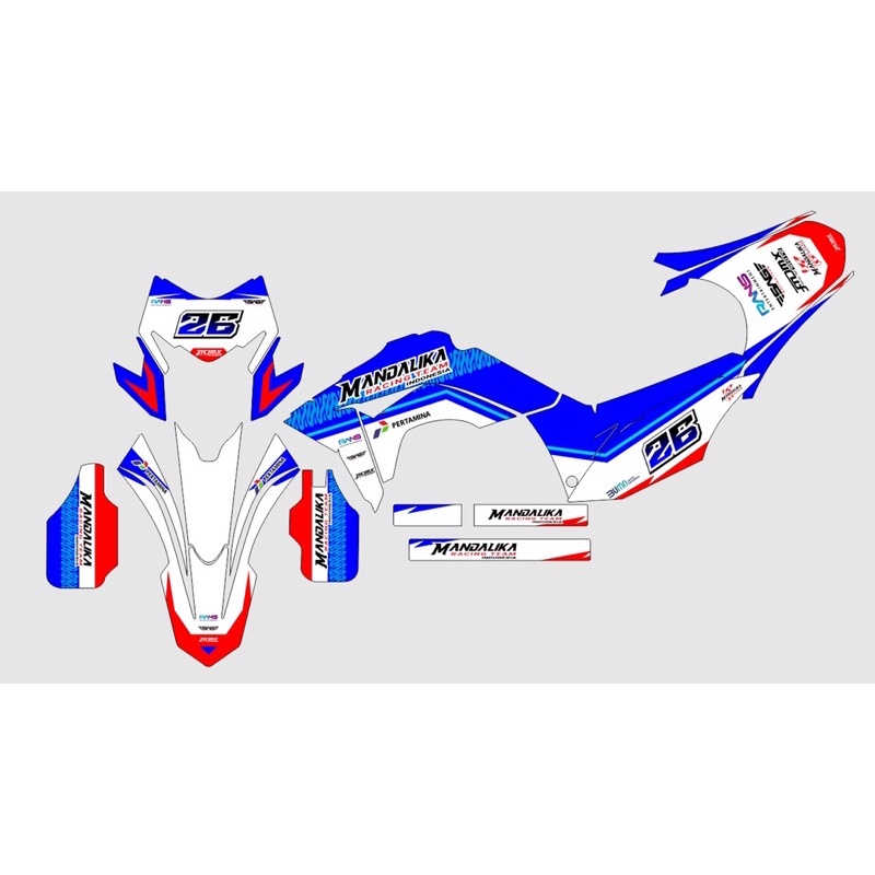 DECAL CUSTOME CRF MANDALIKA CRF150L Custome HONDA MOTOR