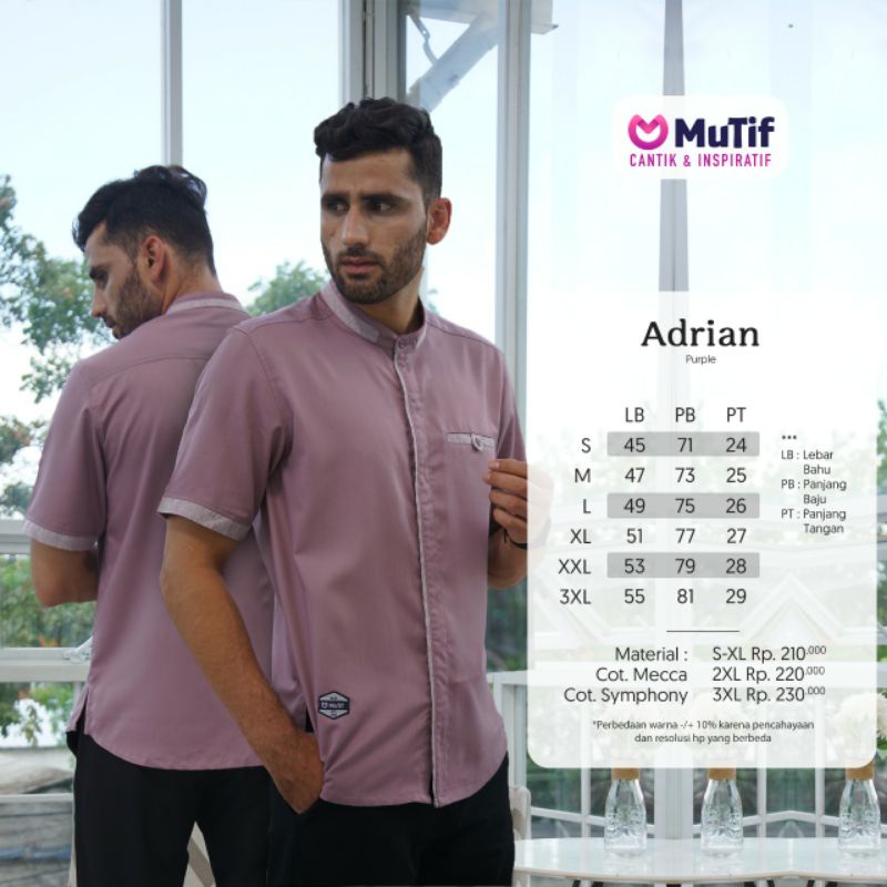 Mutif Sarimbit Arina Radiant Purple Laven Mutif Arina Little Arina Mutif Man Adrian Cakra Baju Muslim Gamis Sarimbit Keluarga Family Series Lebaran Terbaru Ori Set