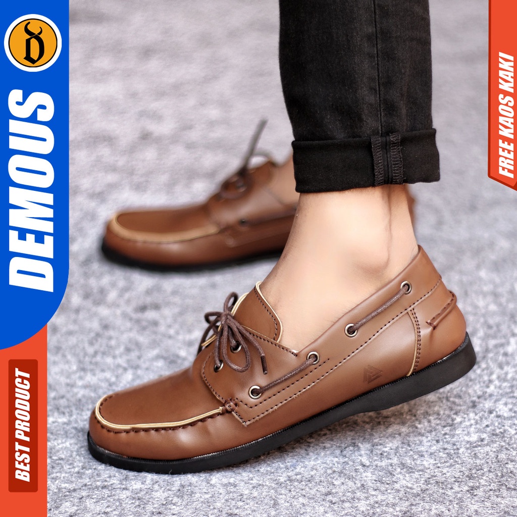 Sepatu Formal Pria Sepatu Casual Pria Kulit Pu Tali Sepatu Pantofel Kerja Kantor Kuliah Kondangan Sepatu Hitam Pria DEMOUS VALIANZ