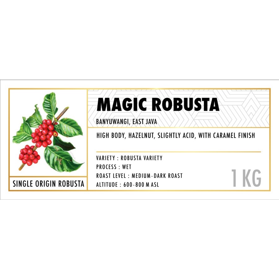 

Biji Kopi Fine Robusta MAGIC ROBUSTA 1kg (Single Origin) - Biji Kopi