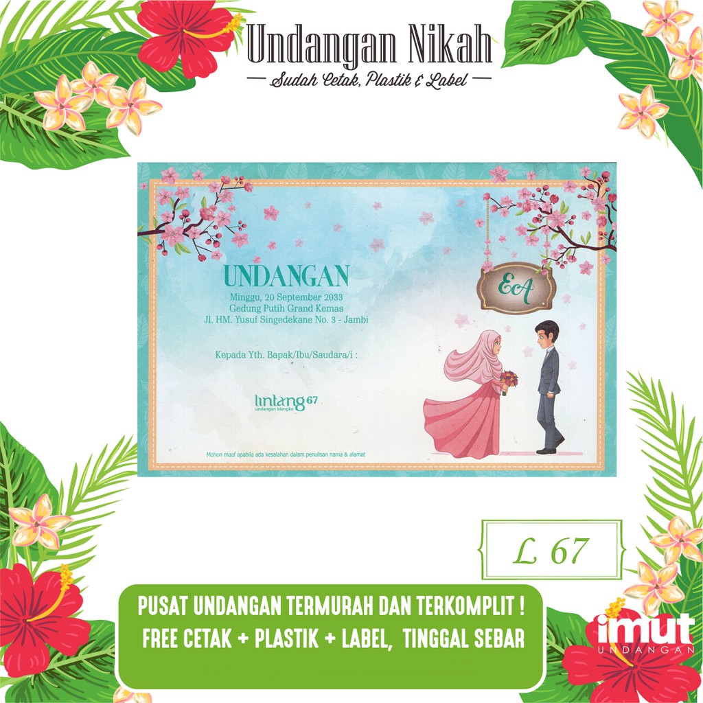 Undangan Pernikahan Sudah Cetak Lintang 67 Harga Murah