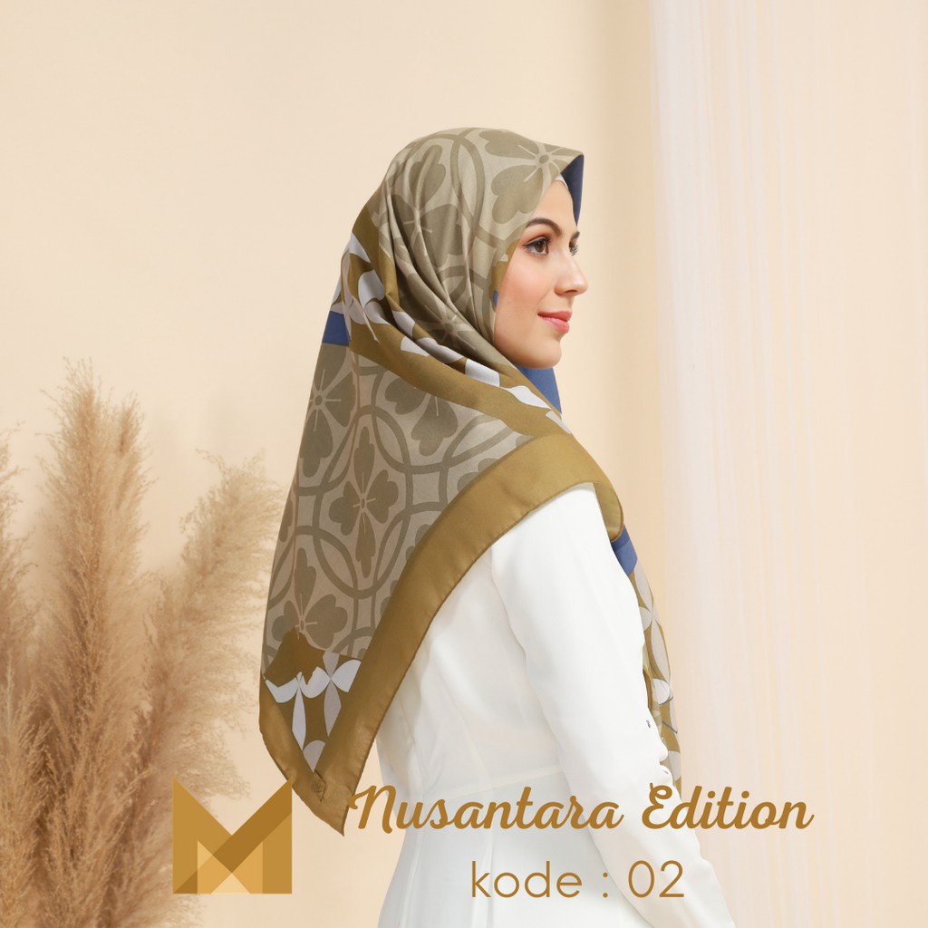 Meirista Hijab Nusantara Edition 02 | Kerudung Segi Empat Lasercut Segiempat Voal Premium Printing Motif/Jilbab/Kerudung