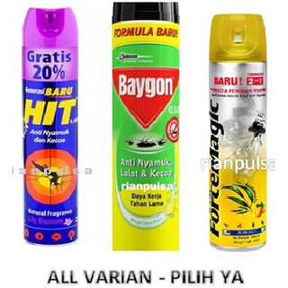 Spray Semprotan  Anti Nyamuk  Baygon Hit Aerosol Vape Kecoa 