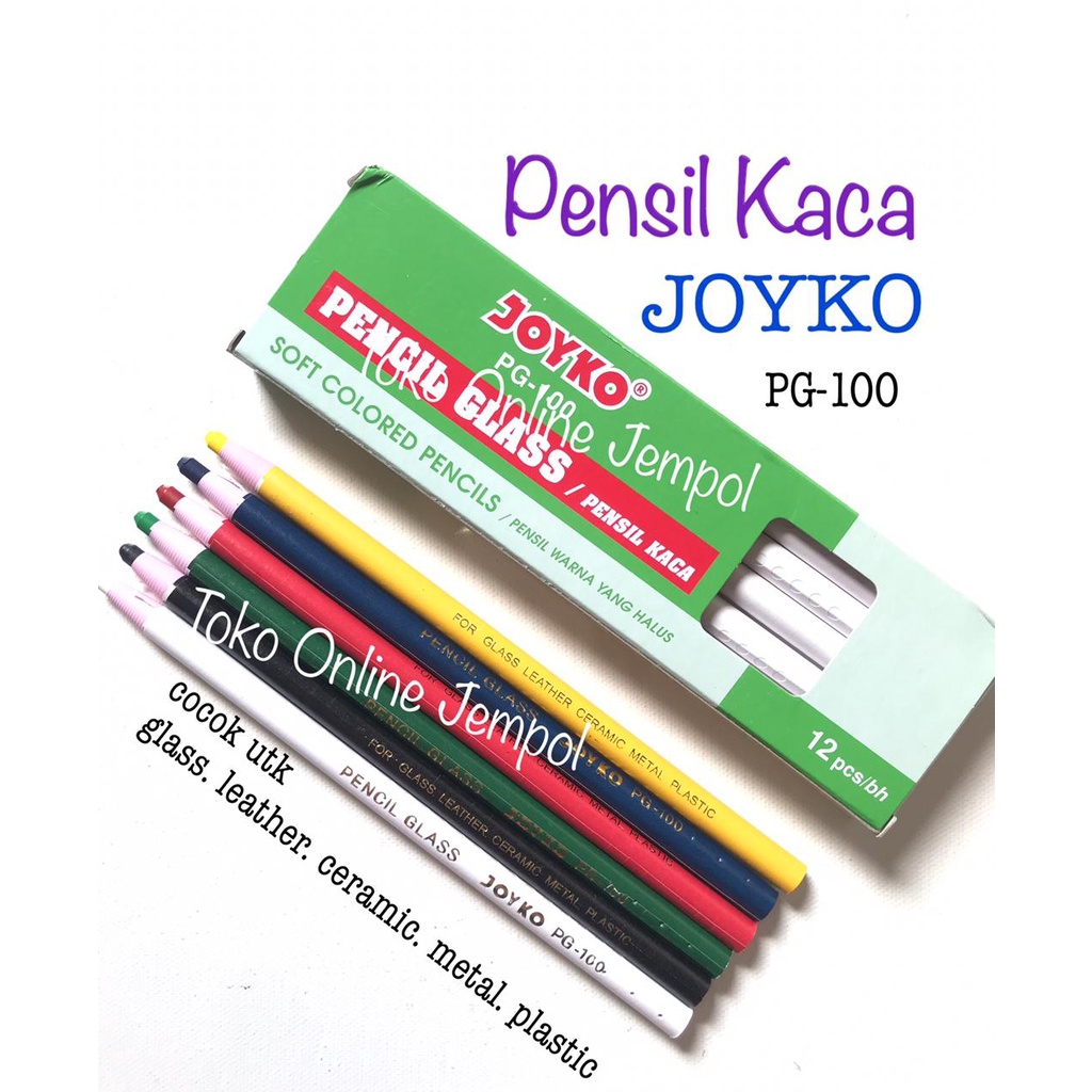 

satuan Pensil Kaca JOYKO PG-100 glass pencil gambar leather ATK1244JY