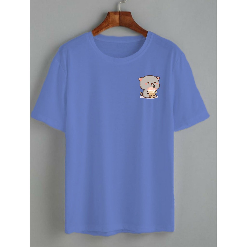 kaos cute cat boba / kaos boba / kaos wanita / KATUN 24S