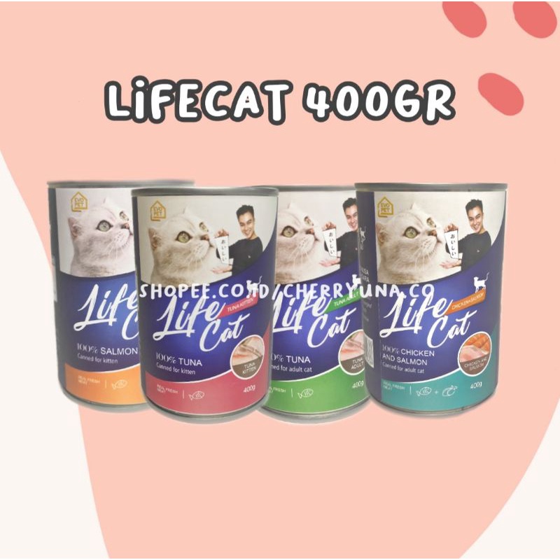 [LIFECAT KALENG 400GR] Life Cat Can Wet Food 400Gr Adult/Kitten