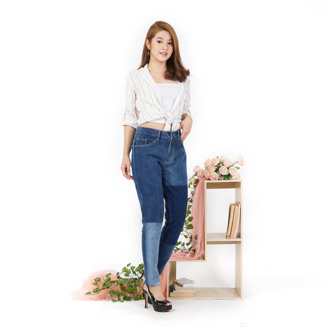 Boyfriend Block Jeans Wanita (size27-30)