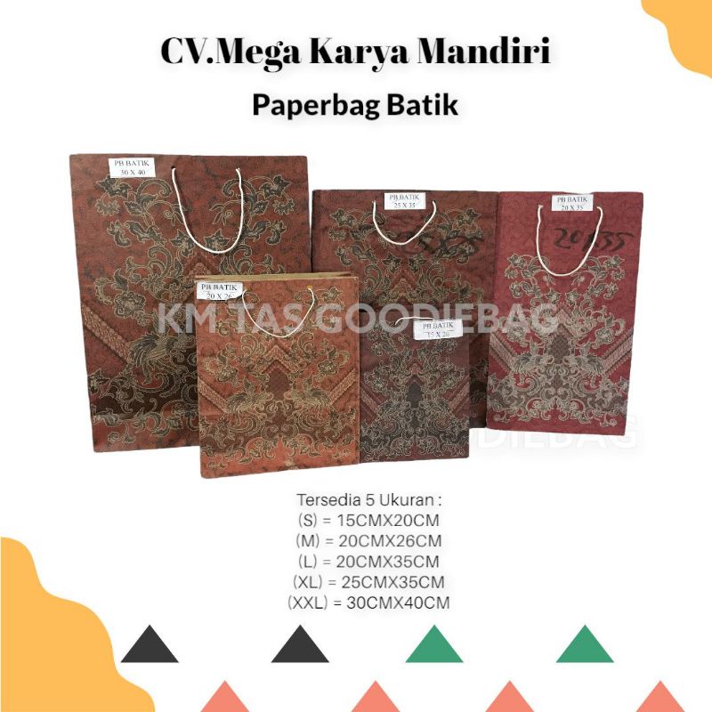 

Paper Bag Batik 15x20 Isi 12pcs paperbag motif batik bungkus kado lucu