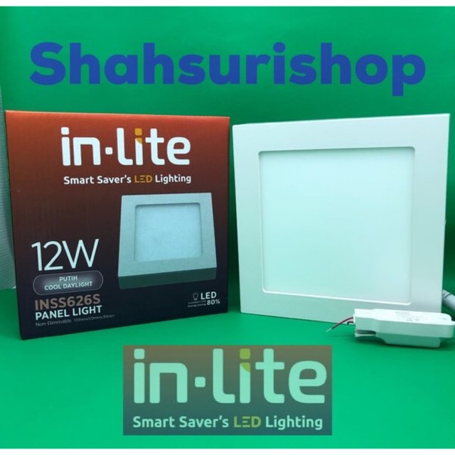 LED PANEL INLITE IN-LITE 12W 12 W 12w WATT KOTAK OUTBOW INSS628S OUTBOW