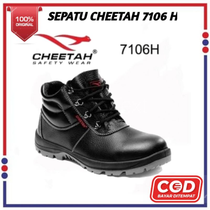 Sepatu Safety Cheetah 7106 H / Safety Shoes Cheetah 7106 Hitam