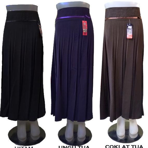 Rok Kerja Wanita Ferari Plisket Size Xl/ Rok Wanita Muslimah Bahan Ferari Tebal Lembut Tebal Jatuh