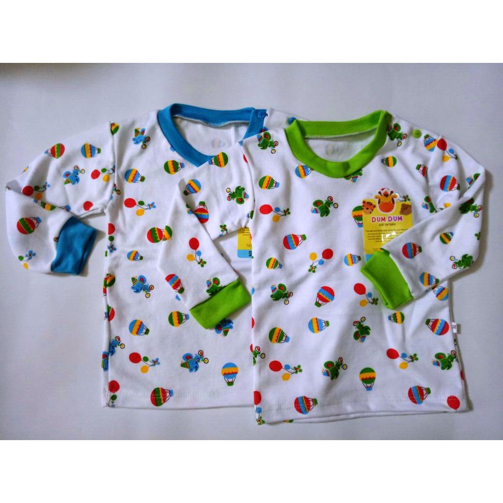 Baju Kaos Oblong Lengan Panjang Baby Umur 6 12 Bulan Harga 6pcs Dumdum Shopee Indonesia