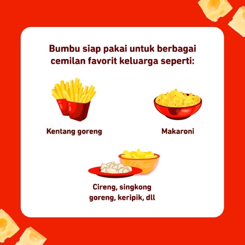 Bumbu kentang goreng Indofood Keju Barbeque Jagung Bakar