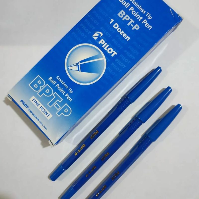 

pulpen pilot biru per kotak isi 12 pc