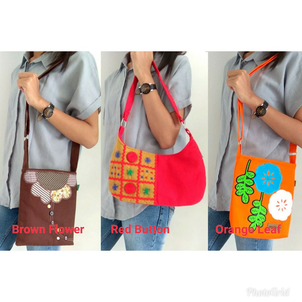 handcrafted sling bags