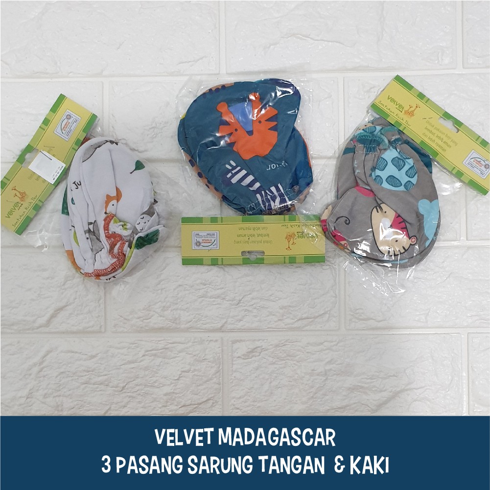 Velvet Junior Sarung tangan dan kaki (3 pasang)