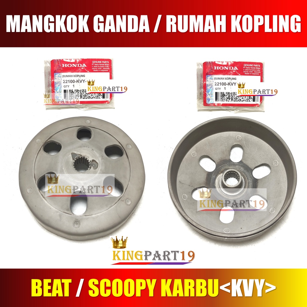 Mangkok Ganda Rumah Kopling BEAT SCOOPY KARBU  - KVY - KINGPART19