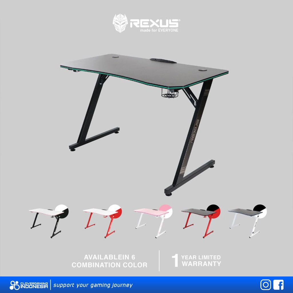 Rexus Dira RGB - Gaming Desk Meja Gaming