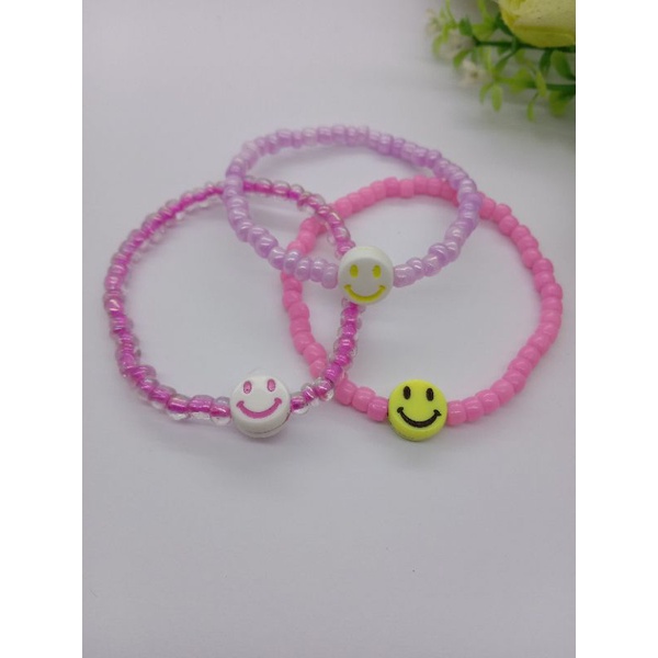 YASAFA GELANG anak manik smile beaded bracelet