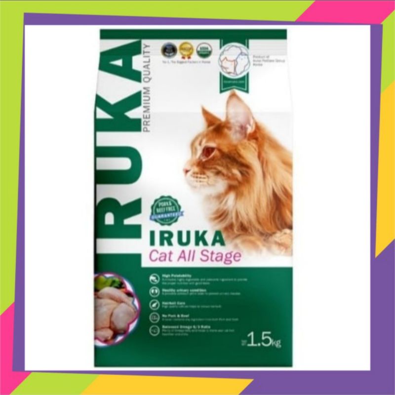 Iruka Cat Adult Kitten 1.5kg Kucing
