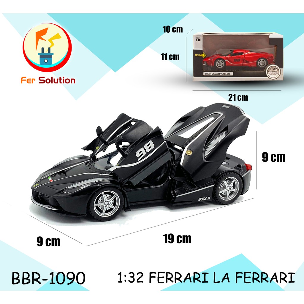 Diecast Mainan Anak Mobil Diecast Pajangan Ferrari La Ferrari BBR1090 -Black