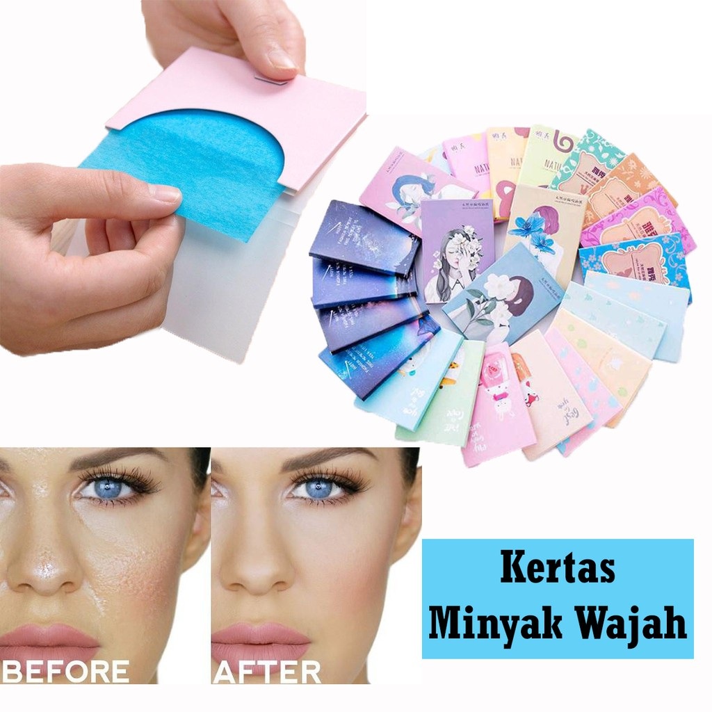 Kertas Penyerap Minyak Berlebih Di Wajah Kertas Linen Tissue Isi 50Pcs