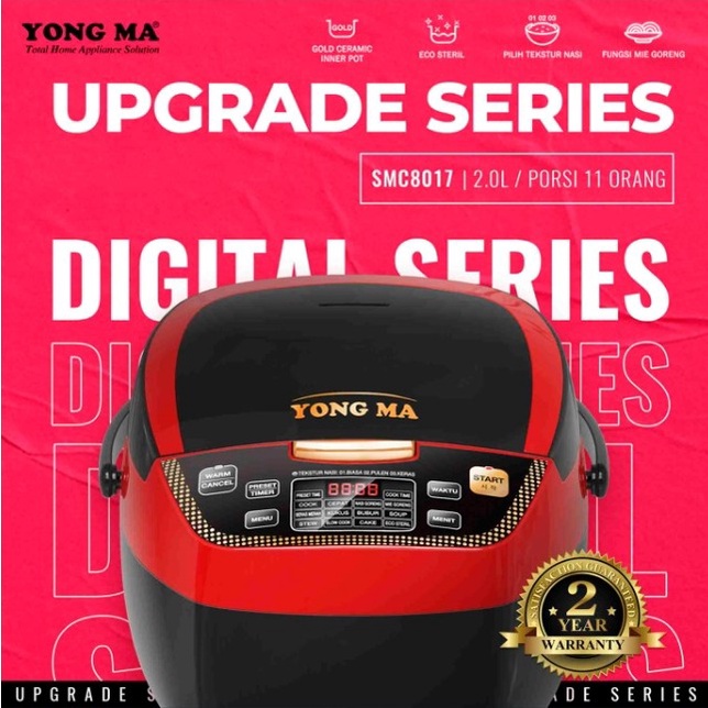 Rice Cooker Magic Com Digital Yong Ma YongMa 2 Liter SMC 8017 / SMC 8017 N /SMC8017 Upgrade Series