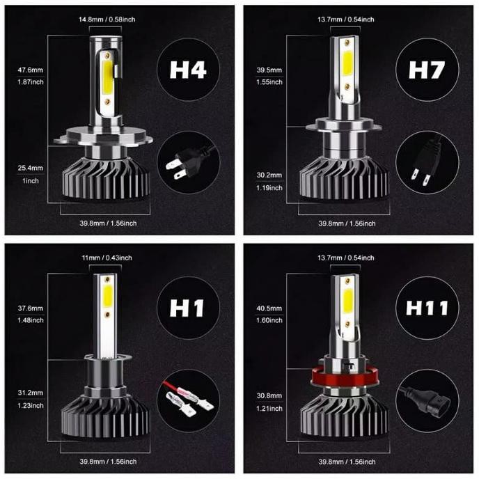 LAMPU LED H1 H4 H7 H11 DISKON